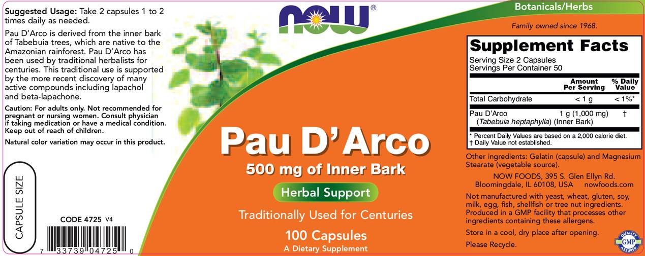 Pau d'Arco 500 mg - 100 capsules