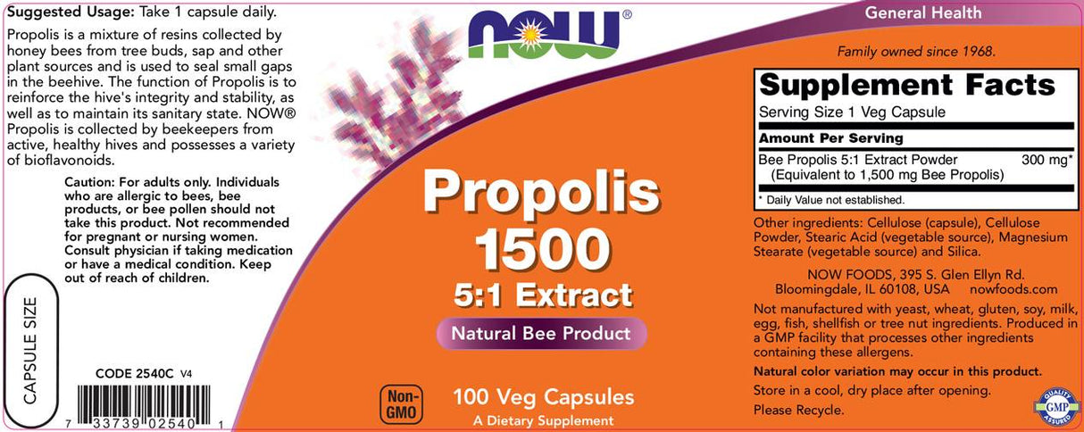 Propolis 1500 5: 1 Extrait - 100 capsules