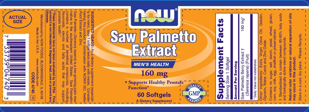 Saw Palmetto Extrait 160 mg - 60 capsules de gel