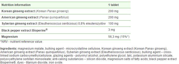 Ginseng en or - 30 comprimés