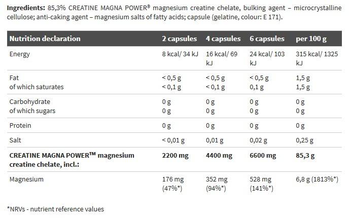Créatine Magna Power - 120 capsules