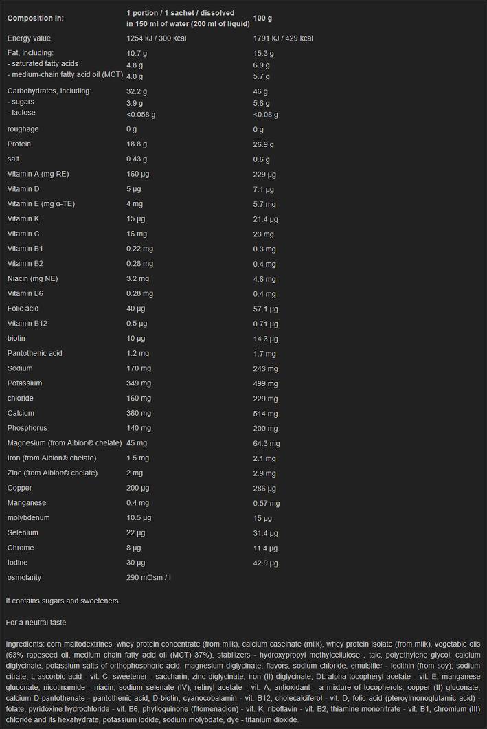 Protéine complexe nutramil 6 x 72 grammes