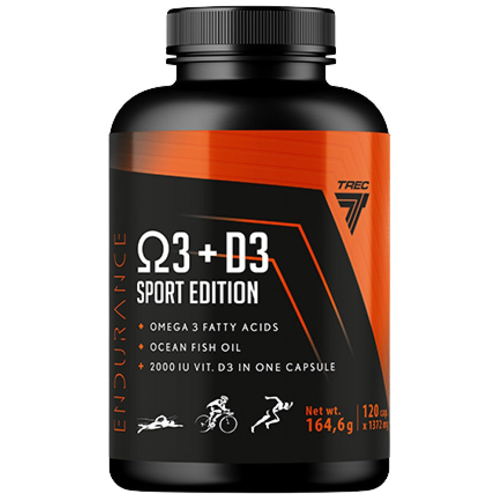 Endurance Omega 3 + D3 | Sport Edition 120 Gel Capsules