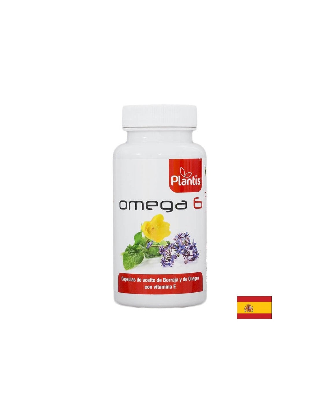 Omega-6 - Borage et huiles de primrose du soir + Vit. E - Omega 6 - Plantis - Balance hormonal, 100 capsules de softgel