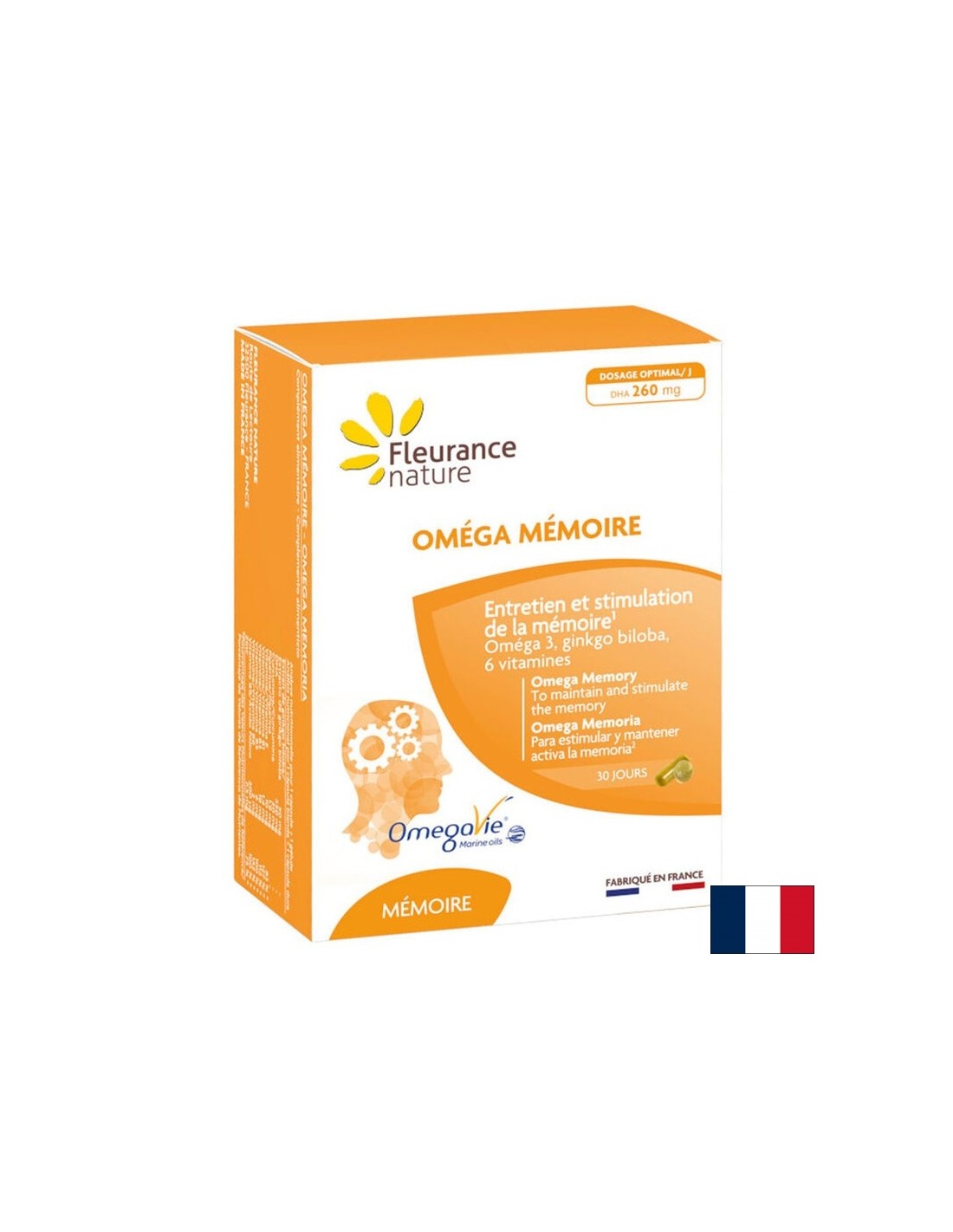 Formule de mémoire Omega +, 60 capsules, pack de duo