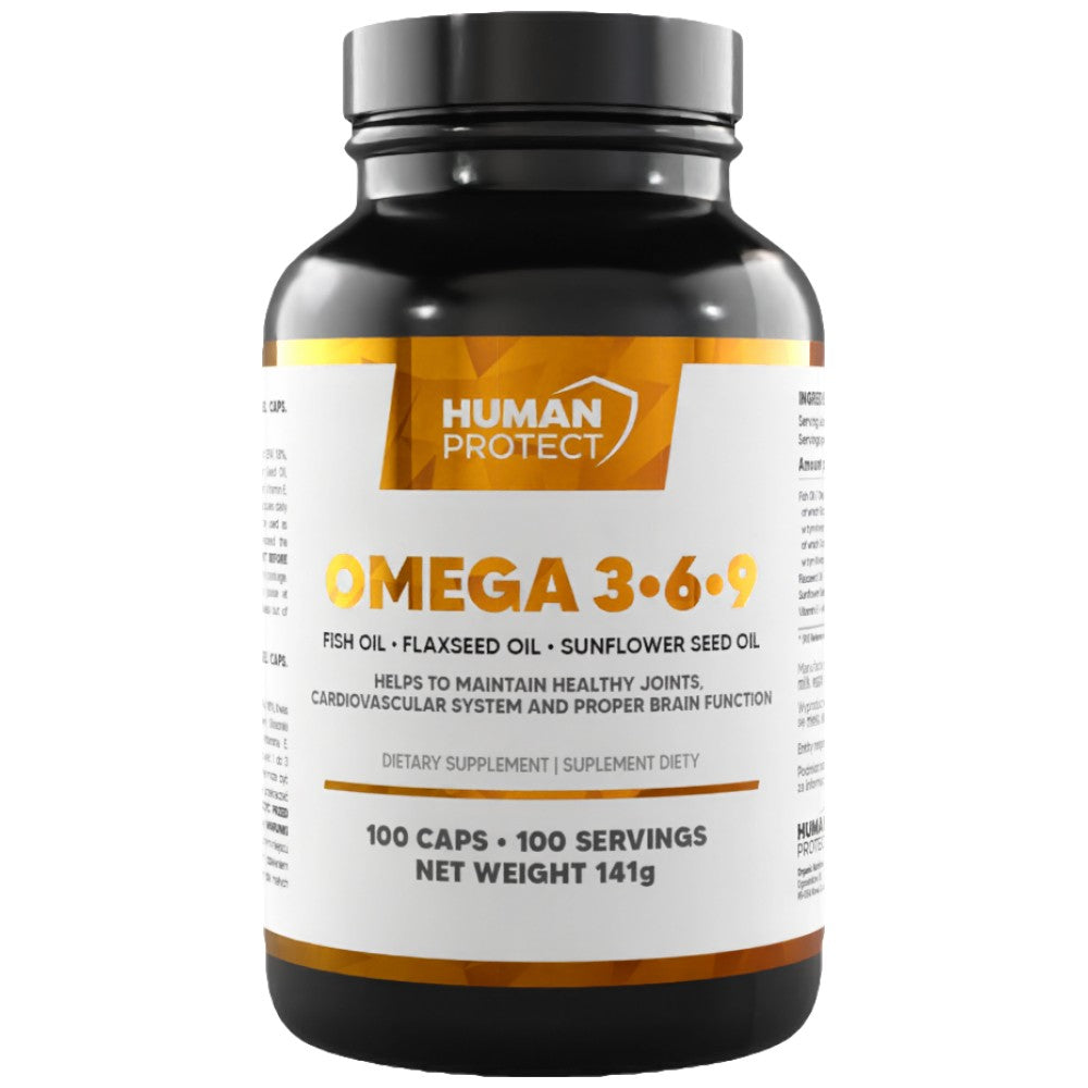 Omega 3-6-9 | avec huile de poisson, huile de lin et huile de tournesol - 100 capsules