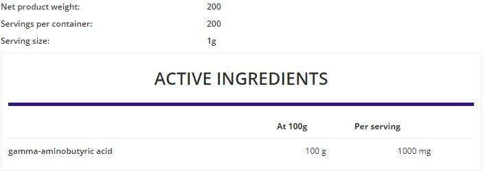 Gaba Powder 200 grammes