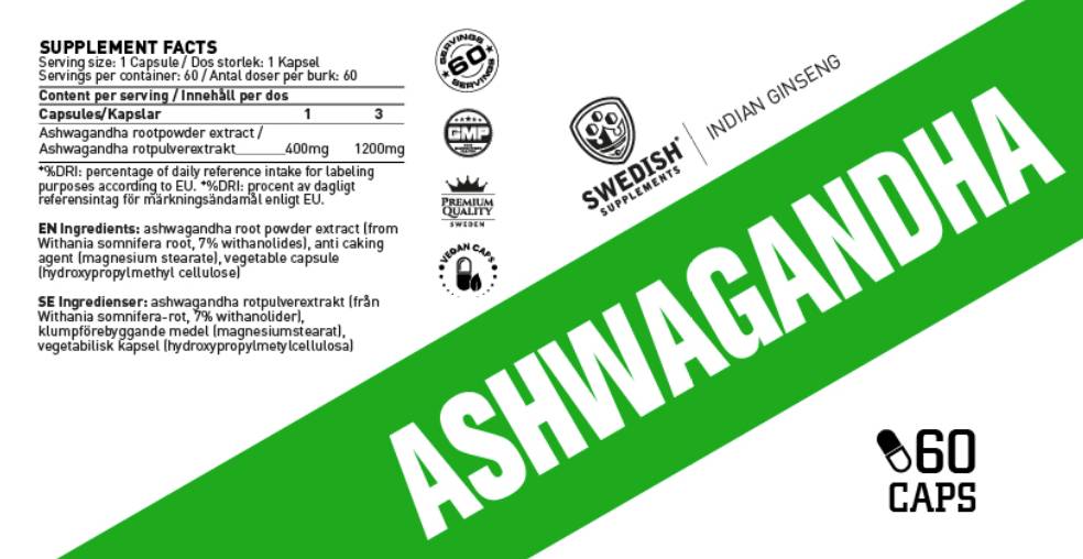 Ashwagandha Extrait 400 mg - 60 capsules