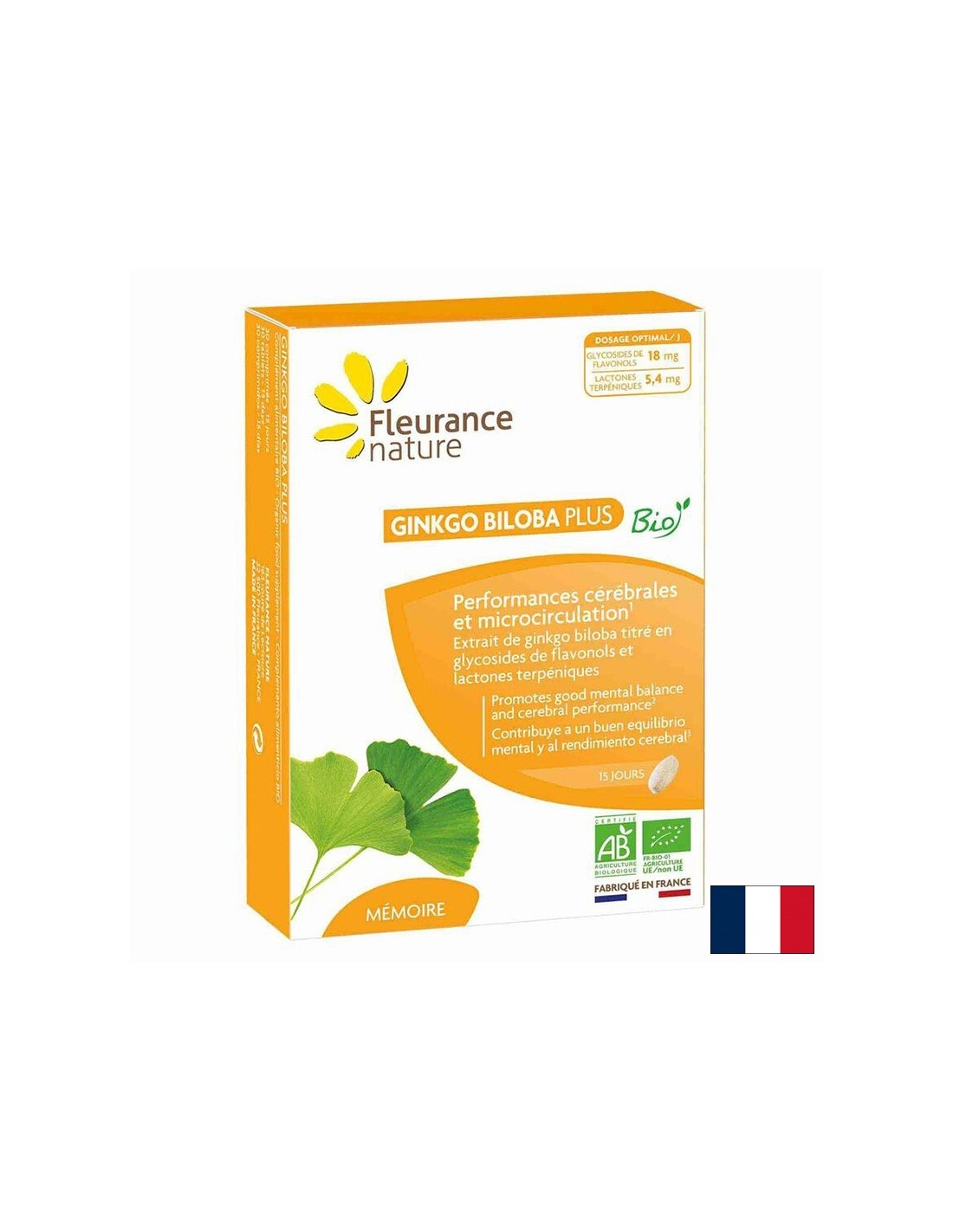 Mémoire et circulation - Ginkgo Biloba, 600 mg x 30 comprimés