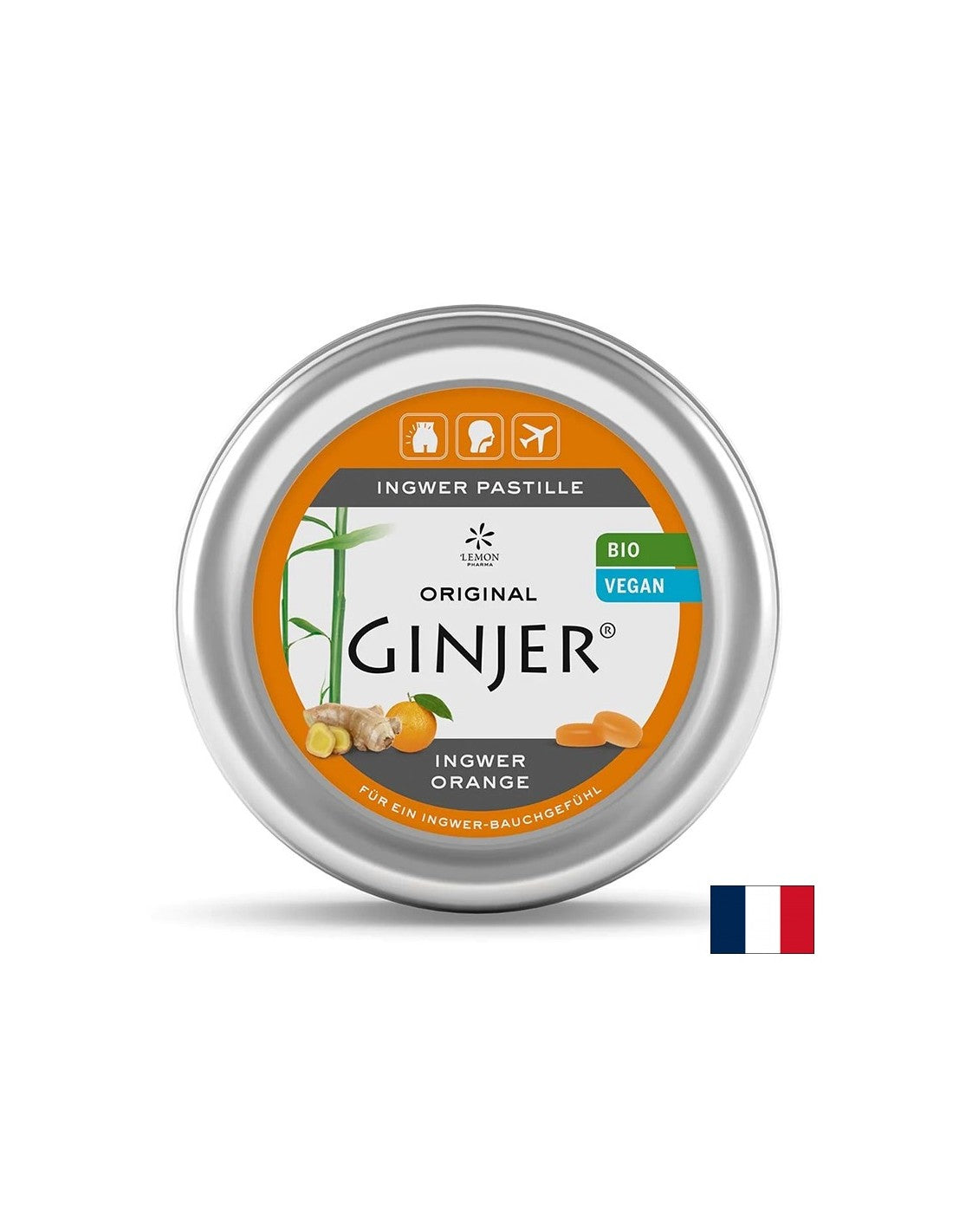 Pastilles au gingembre et à l'orange, 40 g <tc>Lemon Pharma</tc>