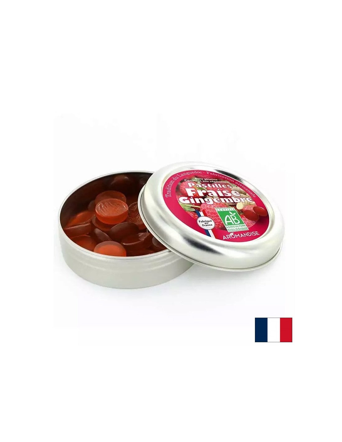 Pastilles aux fraises et au gingembre, 45 g