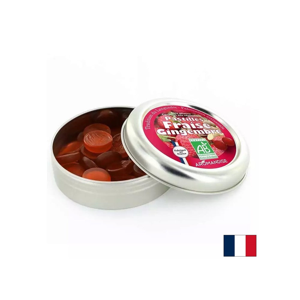 Pastilles aux fraises et au gingembre, 45 g