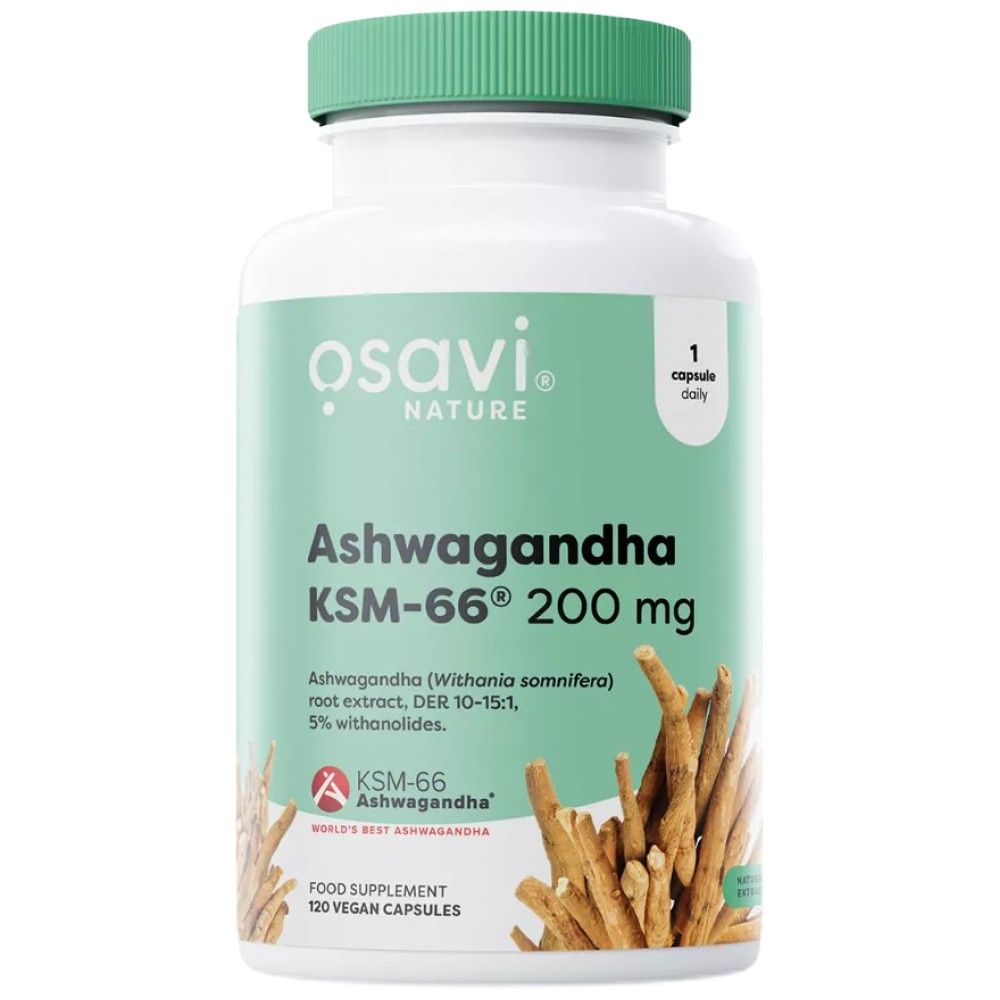 Ashwagandha KSM-66® 200 mg - 120 capsules