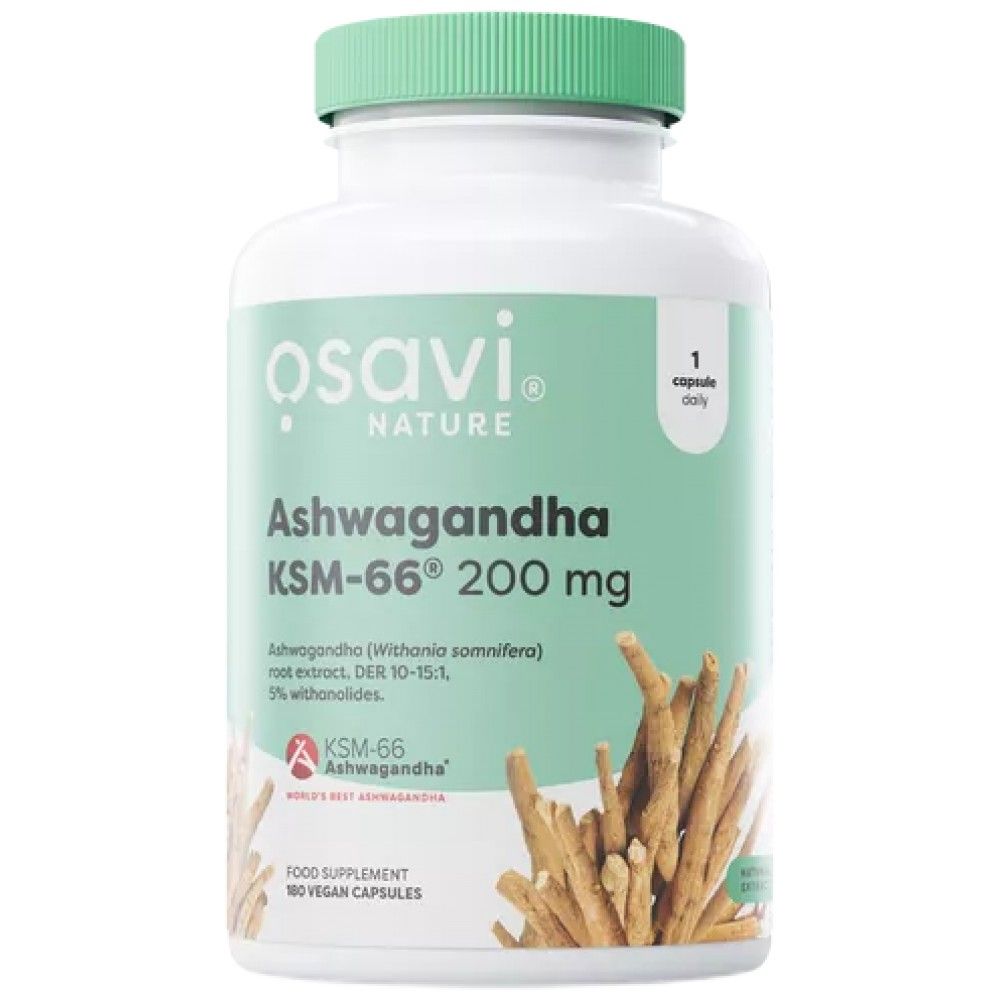 Ashwagandha KSM-66® 200 mg - 180 capsules