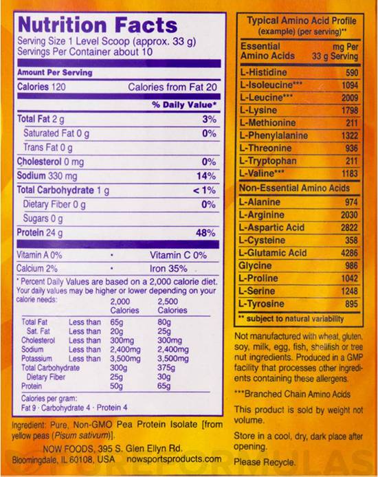 Protéine de pois - 908 grammes