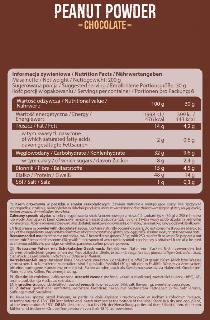 Poudre d'arachide - 200 grammes