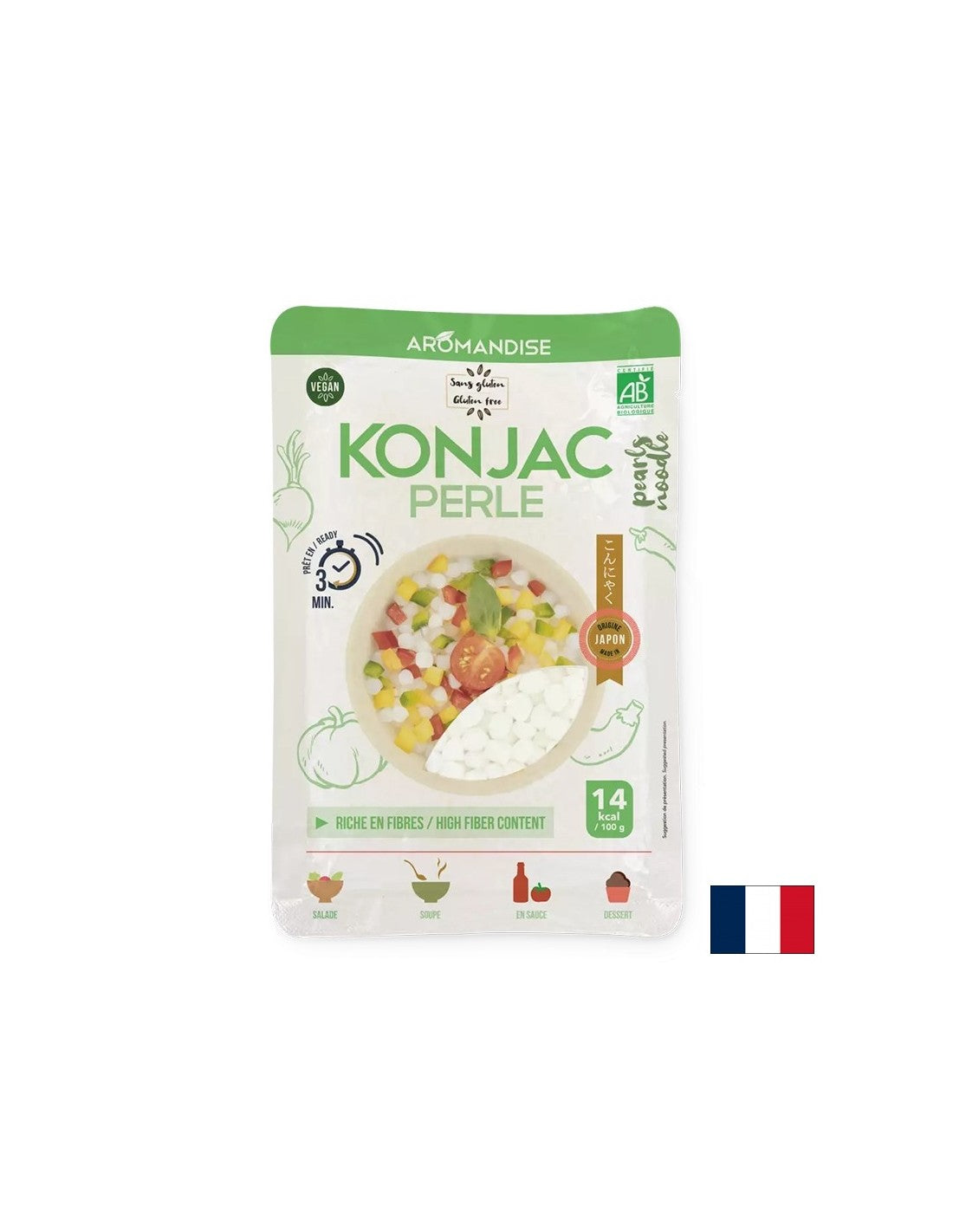 Perles sans gluten alimentaire - 3 minutes Cuisine - De la farine de konjac et de la farine de riz, 150 g