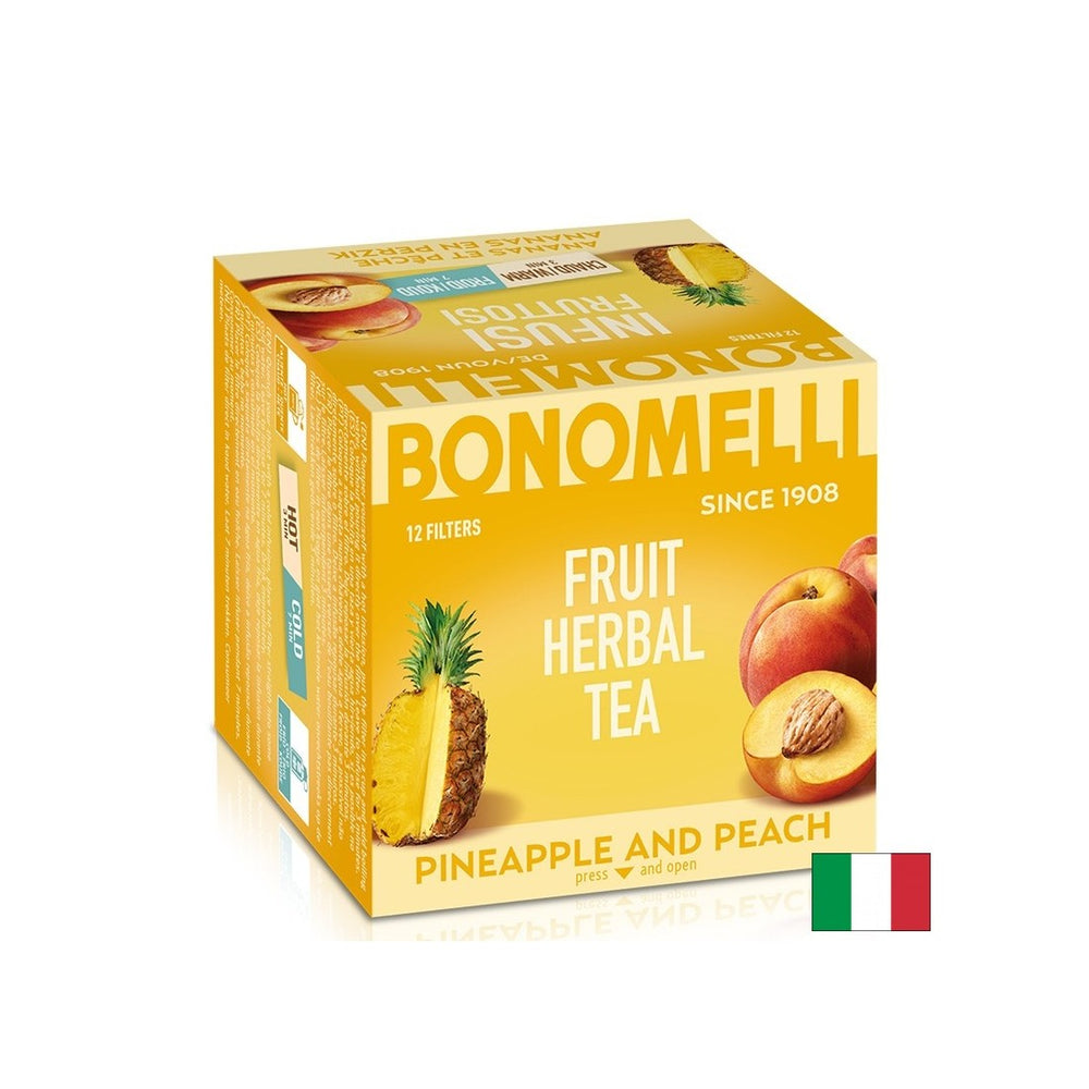 Thé à fruits avec ananas et pêche - Taste juteux et délice tropical, 12 sachets