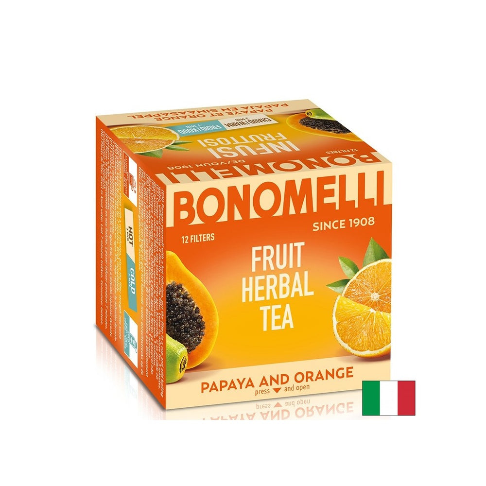 Thé à fruits avec papaye et écorce d'orange - fraîcheur exotique et vitalité naturelle, 12 sachets