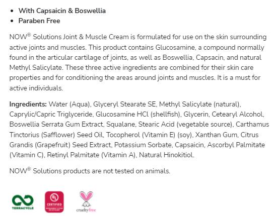 Crème articulaire et musculaire | avec glucosamine, boswellia et capsaïcine - 118 ml
