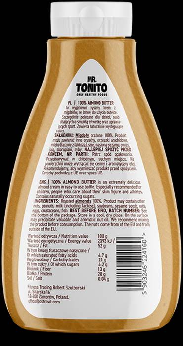 M. Tonito/Amond Butter Smooth 400 GRAMS