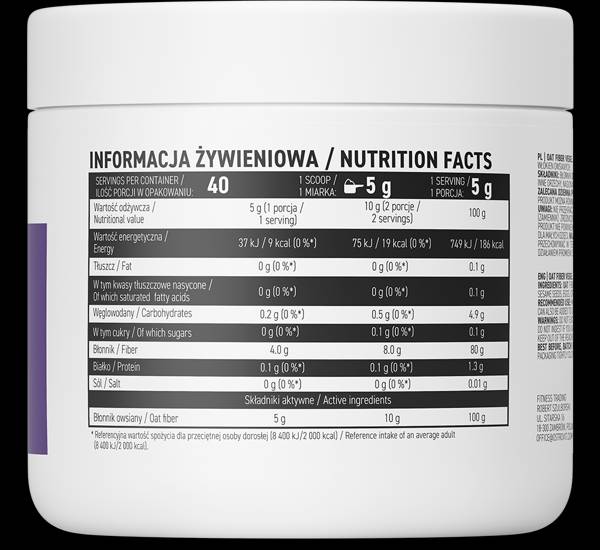 Fibre d'avoine/Vege 200 grammes
