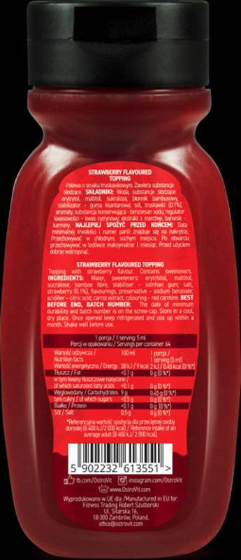 Sirop de fraise/calorique zéro 320 ml