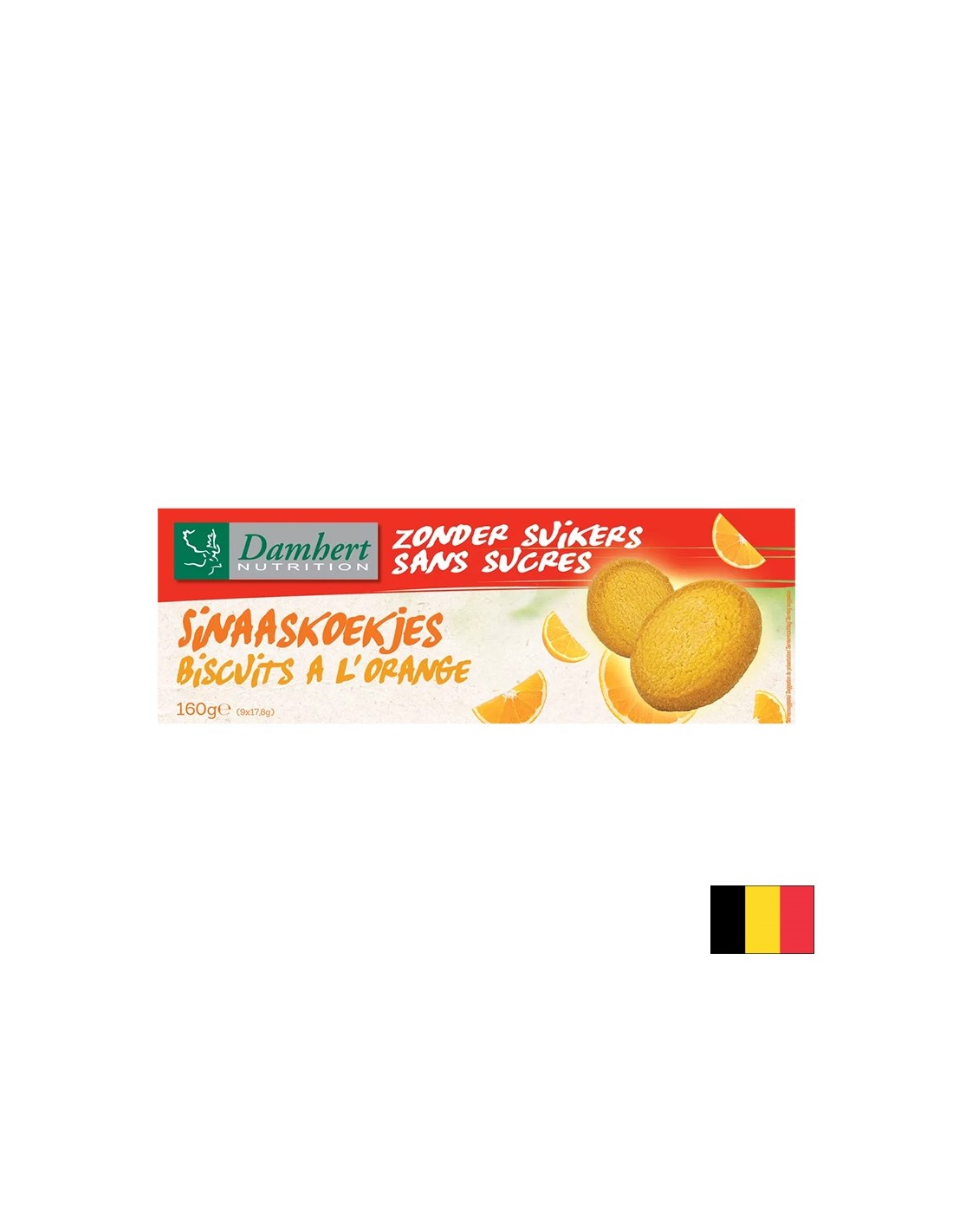 Biscuits orange sans sucre, 160 g