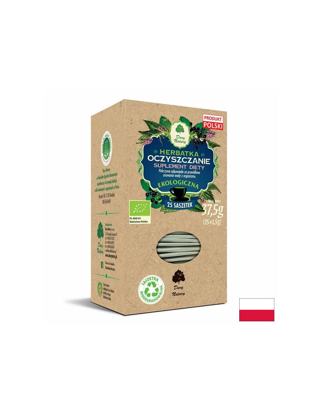 Bio de thé purifiant, 25 paquets