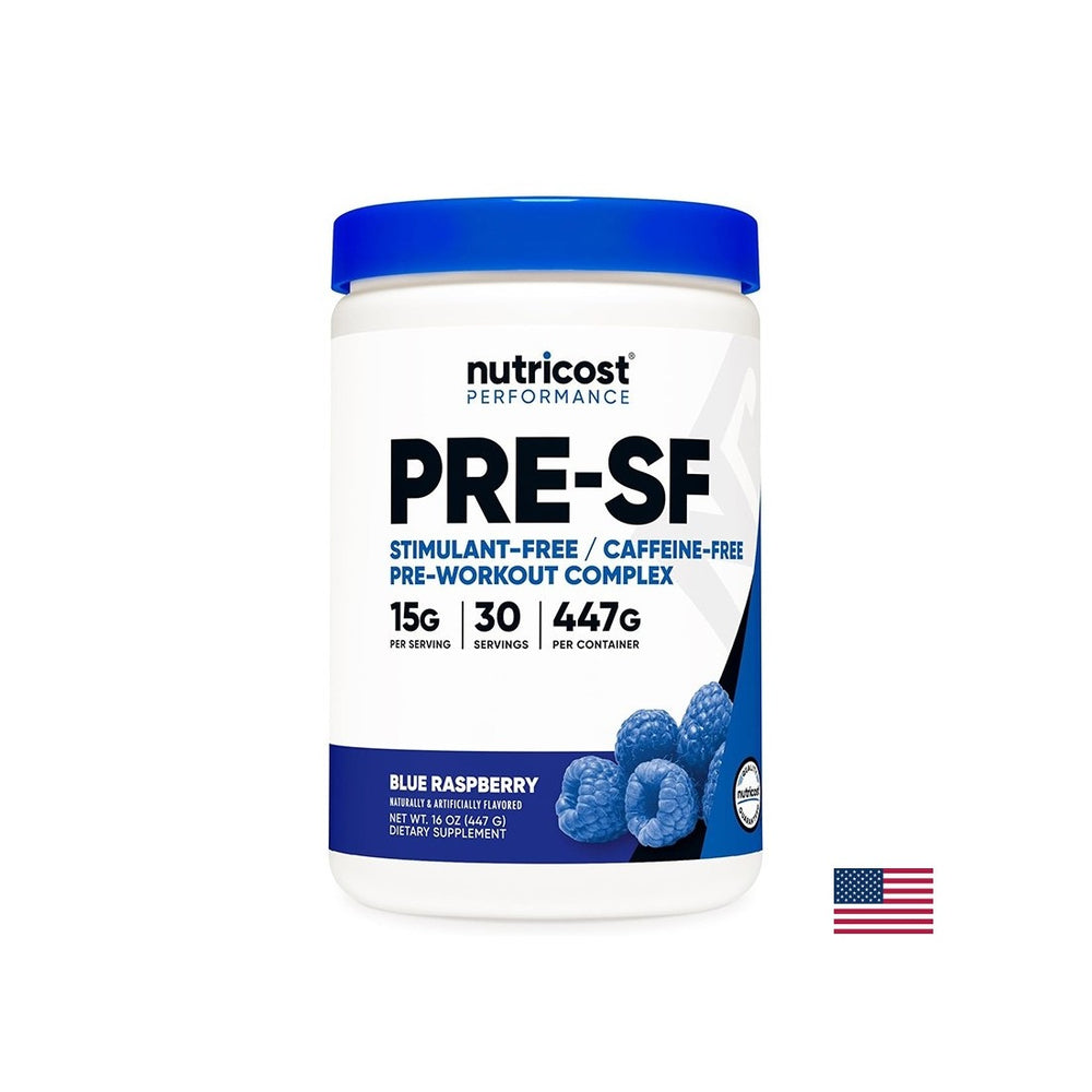 Complexe pré-entraînement pré-SF, poudre de 447 g, saveur de framboise bleue, 30 doses
