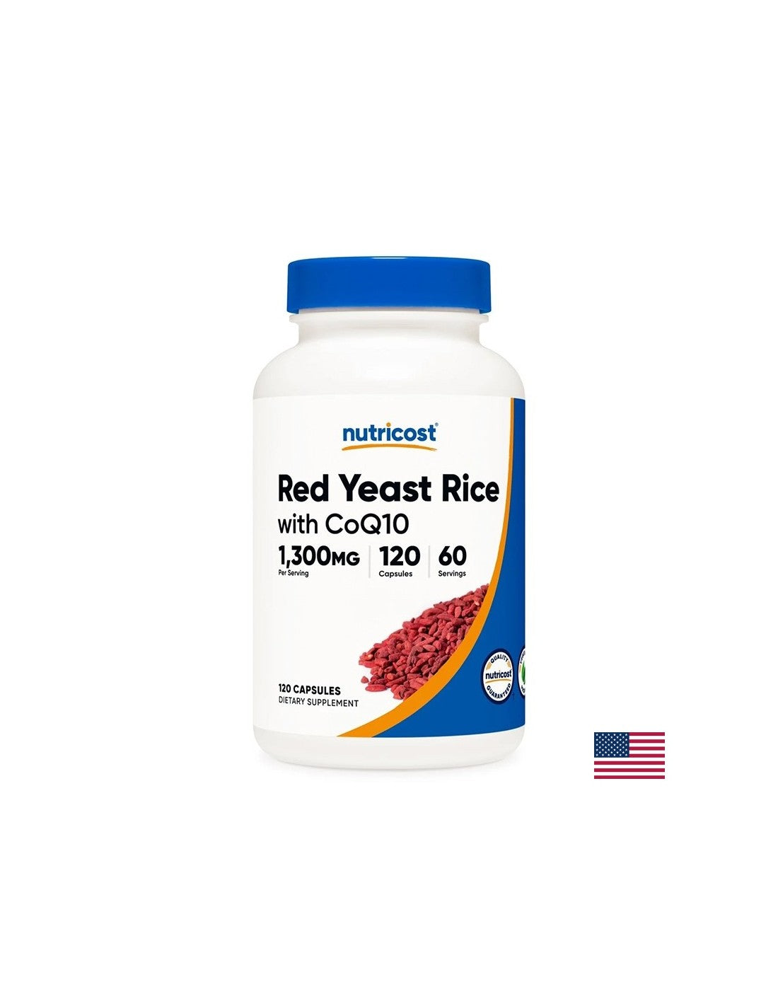 Pour le cholestérol élevé - Riz rouge (levure) + coenzyme Q10, 60 capsules