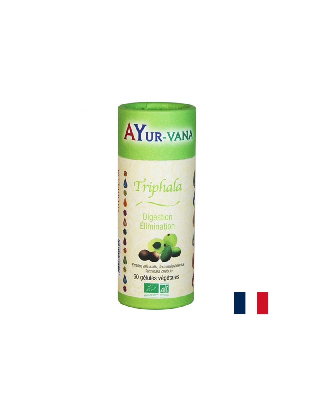 Pour le cholestérol élevé, l'obésité et les hémorroïdes - triphala, 60 capsules