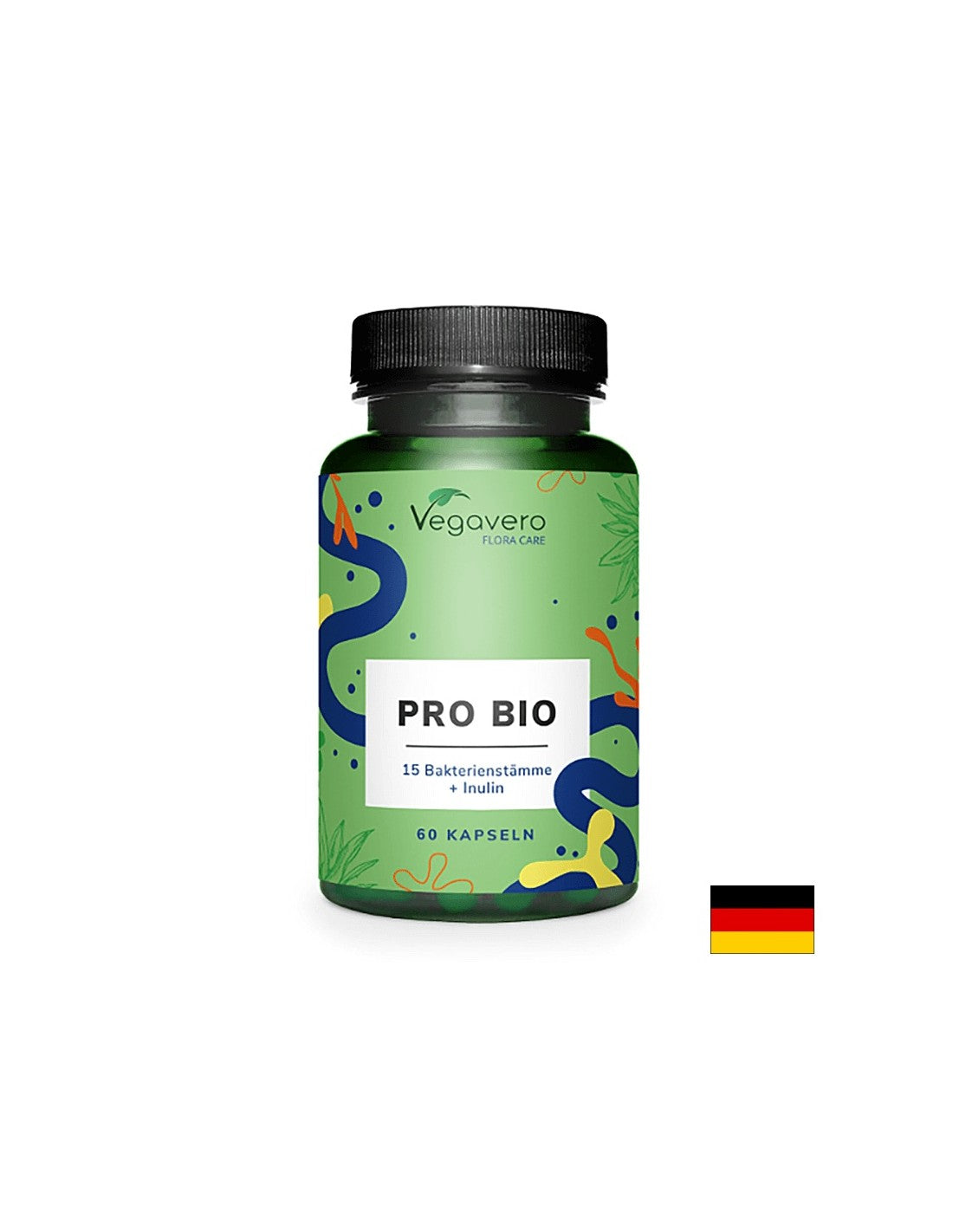 Probiotique + Inuline - 4 milliards de cultures probiotiques vivantes, 90 <tc>Vegavero</tc> capsules