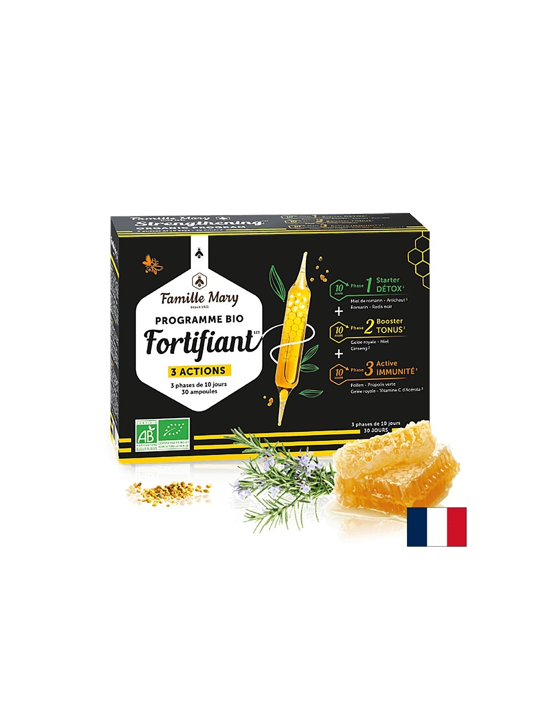 Programme Bio Bio Fortifant/30 jours Bio Programme pour la détoxification et le renforcement du corps, 30 PCS. ampoules pour boire