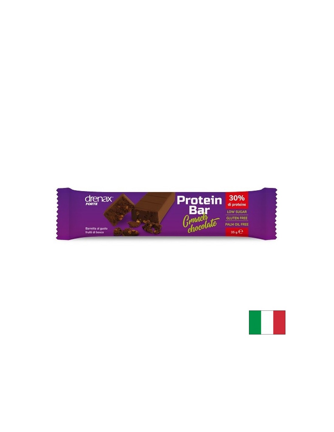 Протеиново барче (30% протеини) с хрупав шоколад drenax®, 35 g