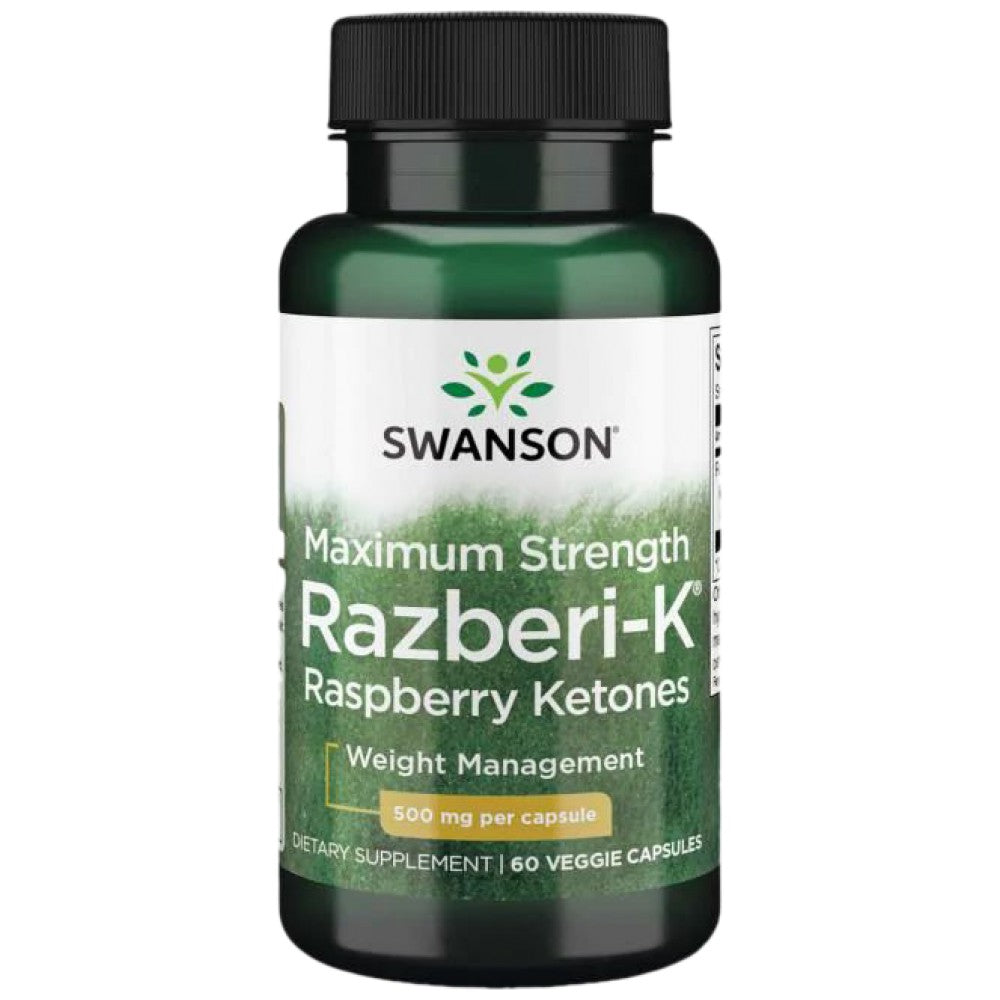 Razberi-k 500 mg/résistance maximale Cétones de framboise - 60 capsules