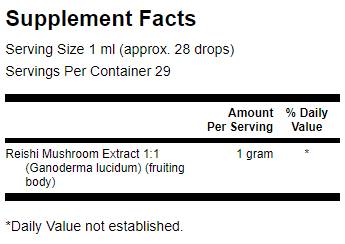 Extrait de liquide de champignons reishi (sans alcool et sucre) - 29,6 ml
