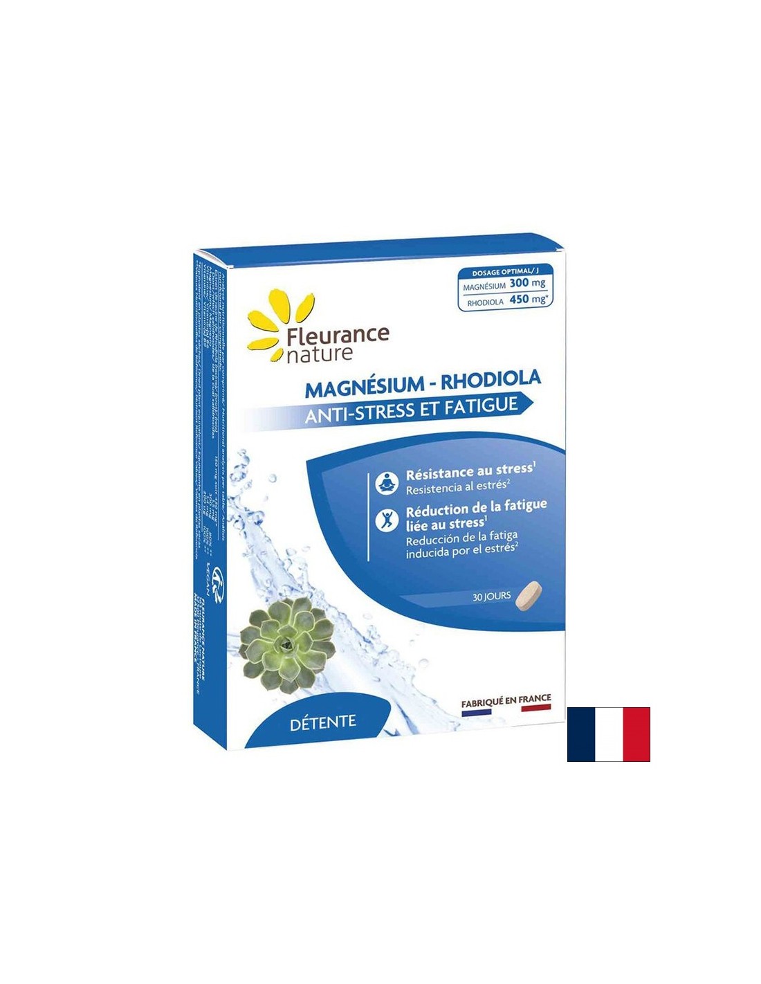 Détente du système nerveux - Magnésium + racine d'or, 30 comprimés