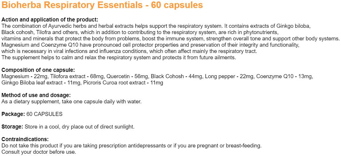 Essentiels respiratoires - 60 capsules