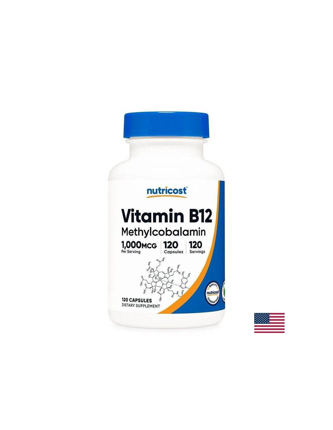 Système cardiovasculaire et énergie cellulaire - Vitamine B12 (méthylcobalamine), 1000 µg x 120 capsules