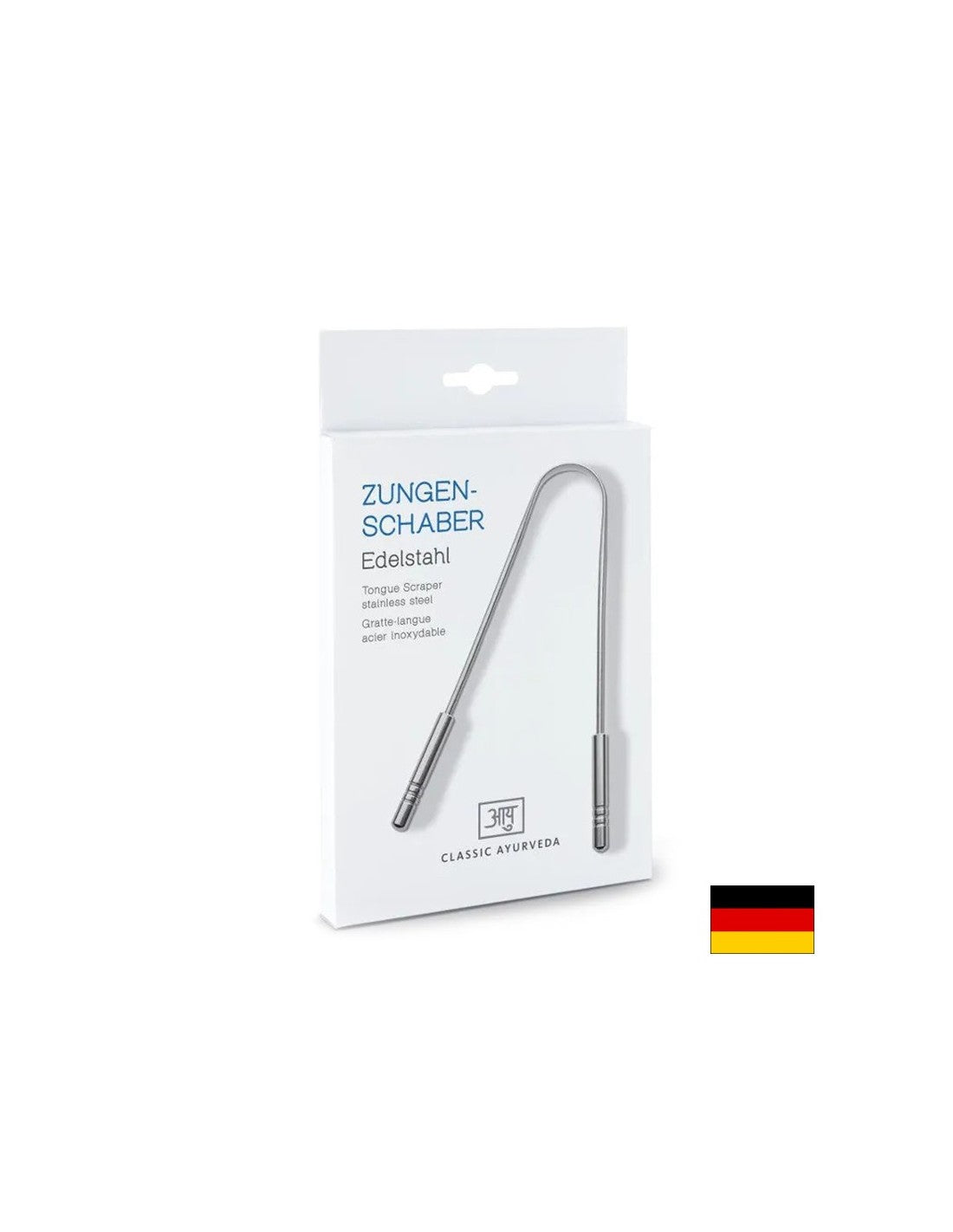 Scraper de la langue en acier inoxydable Ayurveda, 1 pc.