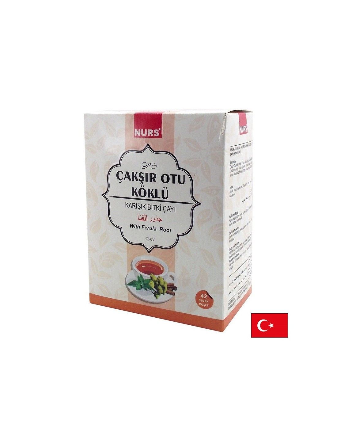 Thé à base de plantes mélangée avec Root Ferula - énergie et puissance masculine, 42 sacs filtrants