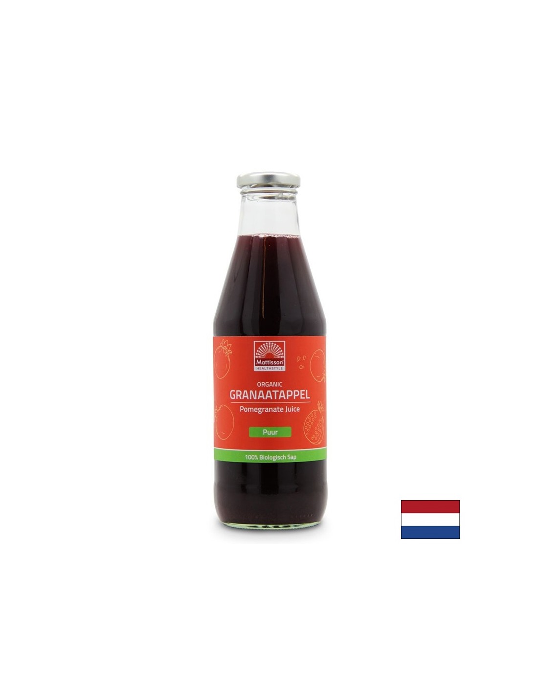 Bio pomegranate juice, 750 ml Mattisson Healthstyle - Nutra Best Europe