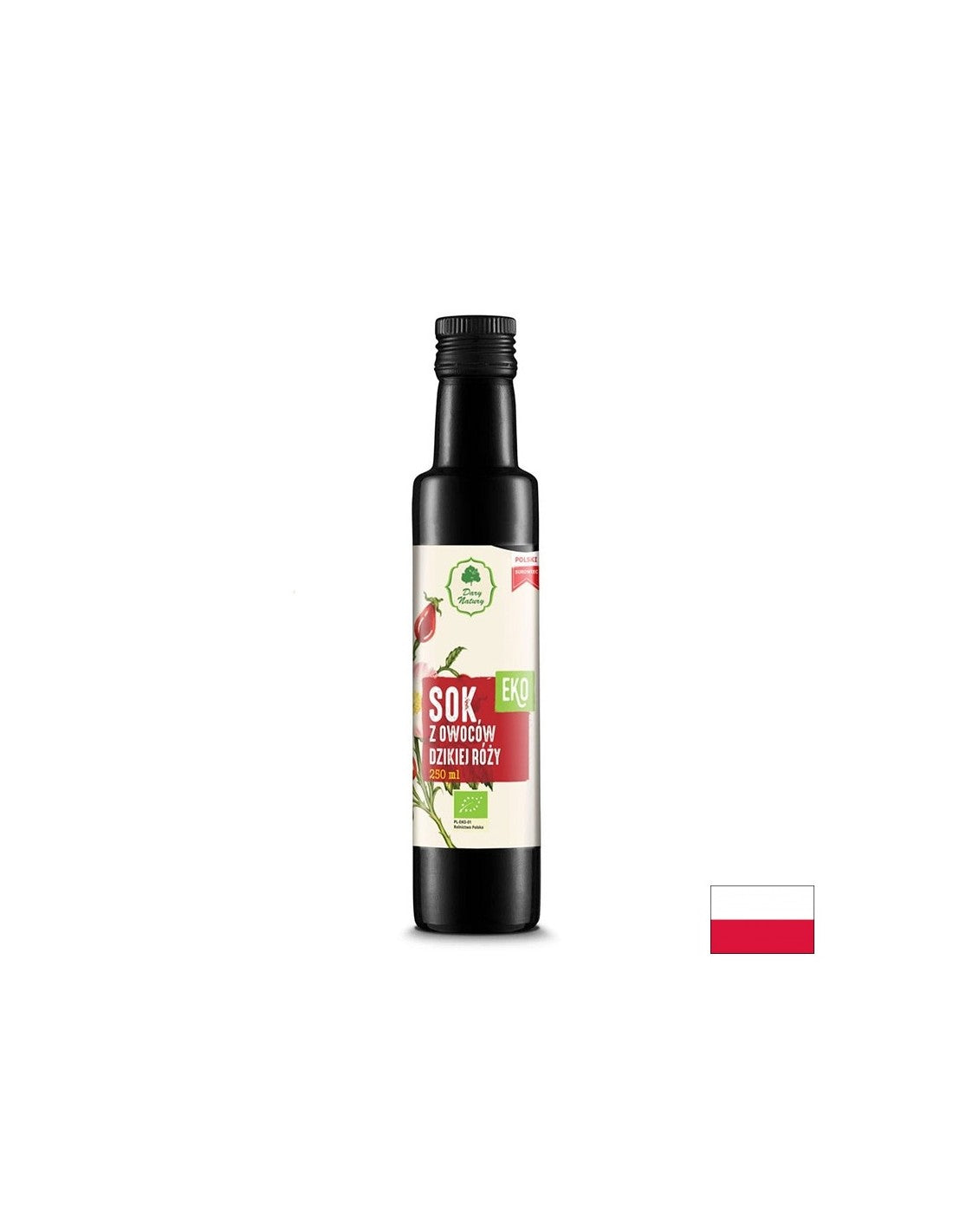 Jus de rosehip biologique pour ajouter aux boissons et aux repas - santé immunitaire, cardiovasculaire et métabolique, 250 ml