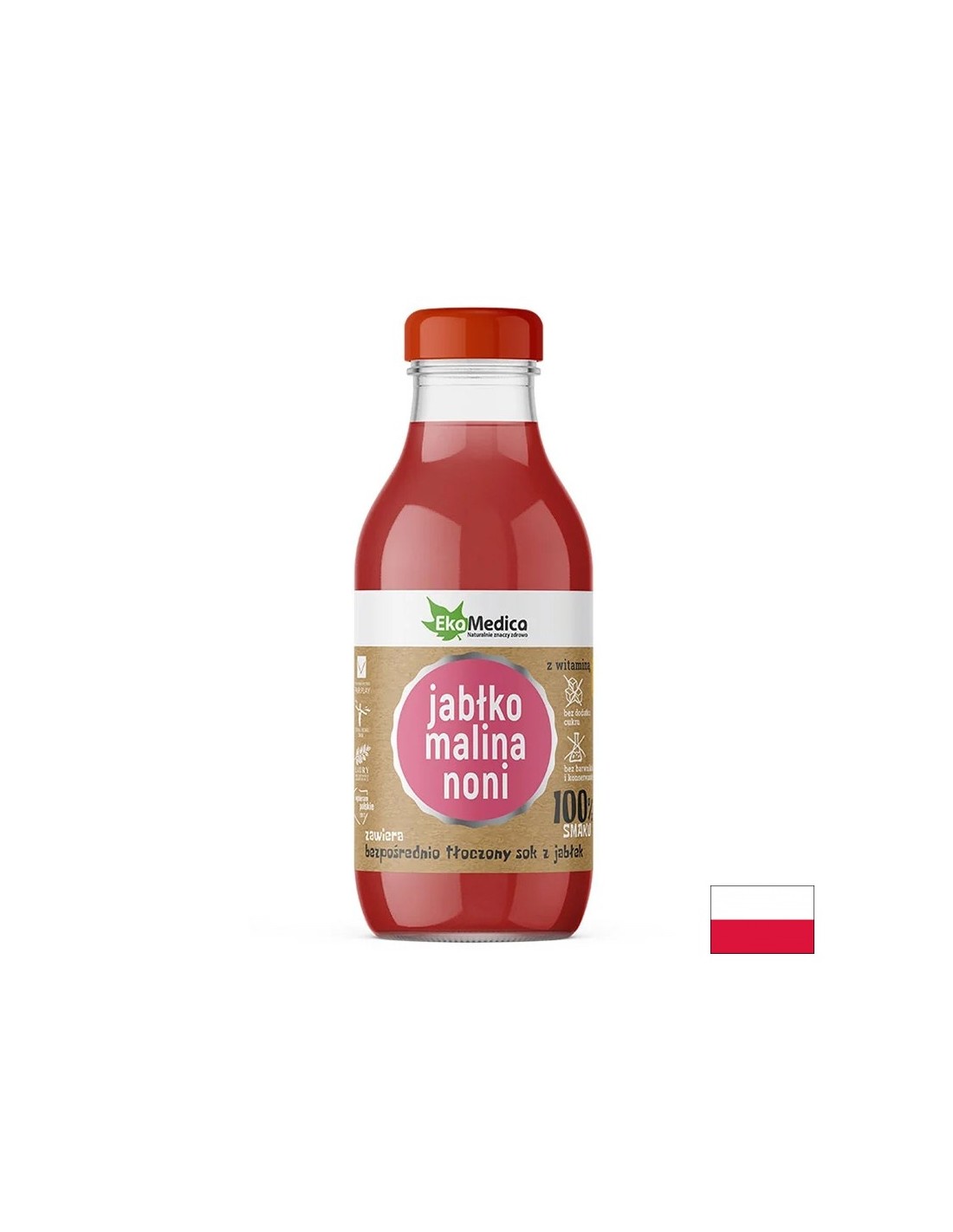 Pomme, framboise et jus noni - Immunité et bonne digestion, 300 ml