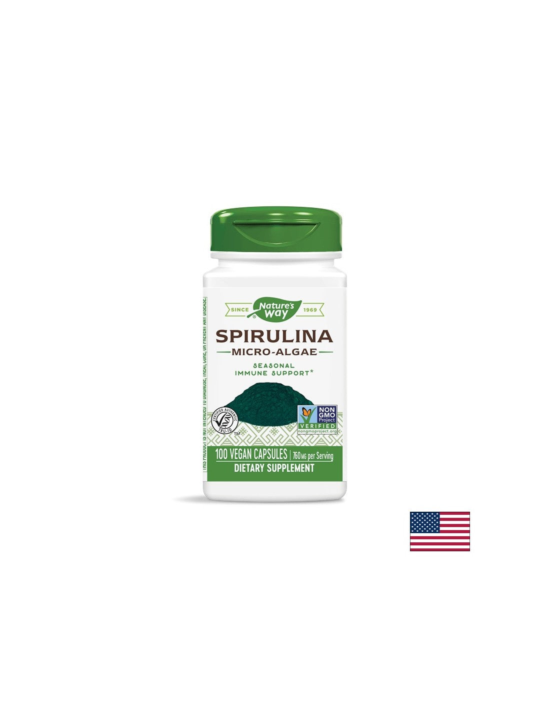 Spiruline 380 mg - 100 capsules