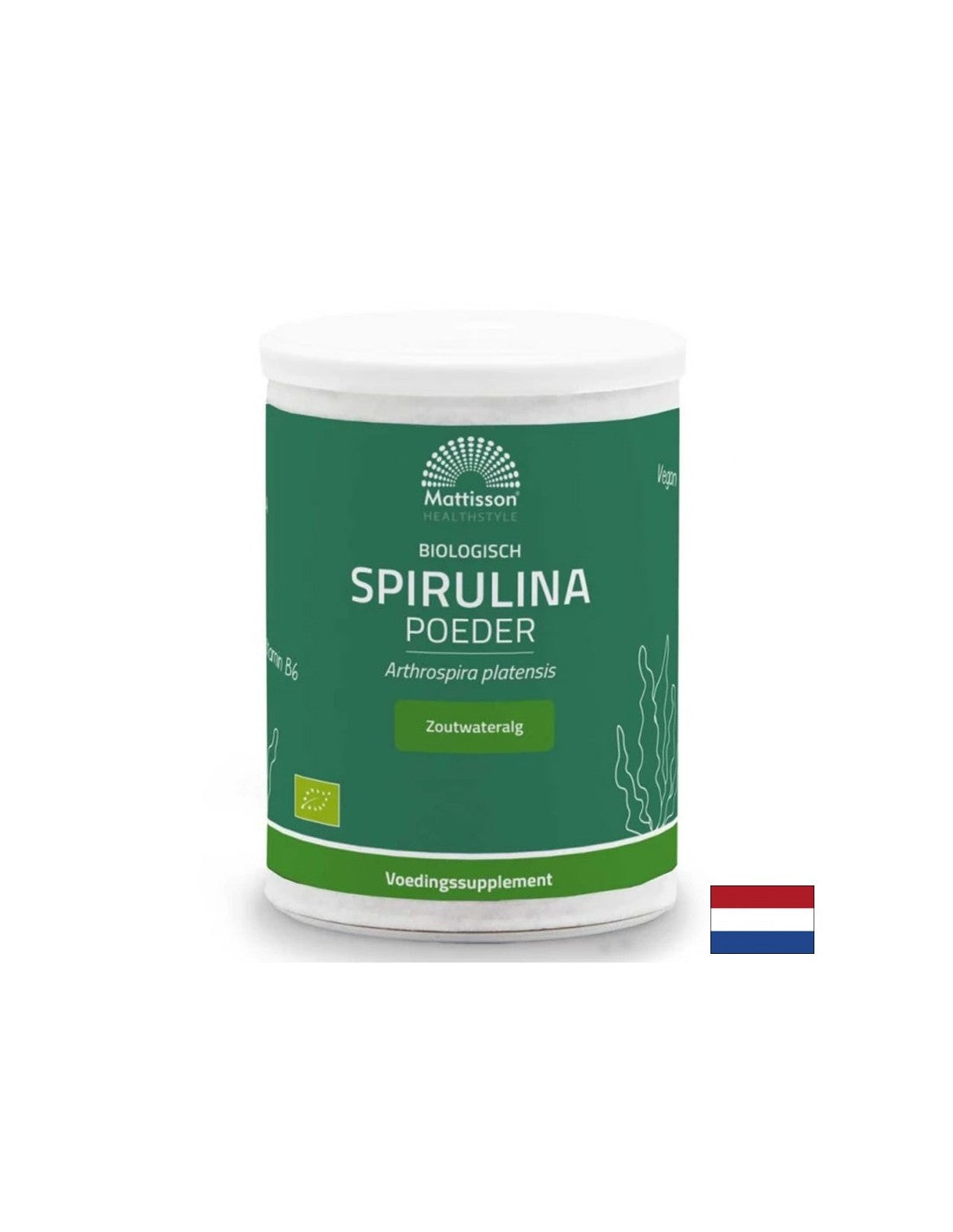 Spiruline pour l'énergie et la désintoxication, 125 g de poudre