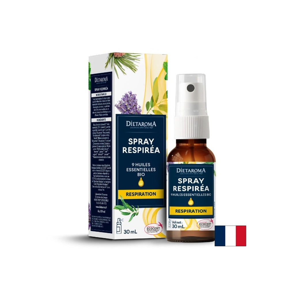 Pulvérisation du système respiratoire avec 9 types d'huiles essentielles, 30 ml