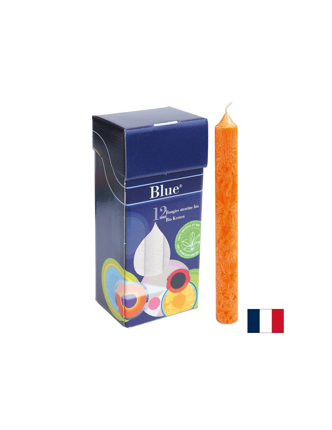 Cougies de stéarine - Orange, bio, 12 pcs.