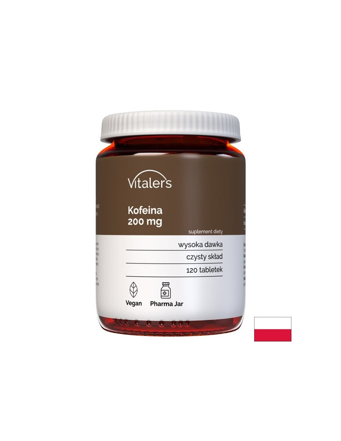 Stimule l'énergie et la fonction du cerveau - caféine, 200 mg x 120 comprimés